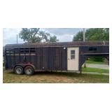 Horse trailer with changing room