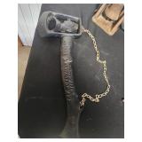 Cast iron wall hanging Washington axe