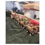 Cast iron horse ?? drawn whiskey barrel wagon