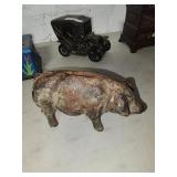 Cast iron piggy bank