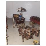 Cast iron horse ?? drawn fruit wagon