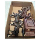 Cast iron horses ?? and coach wagon