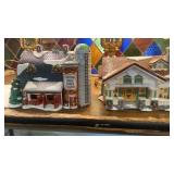 Two Christmas village pieces