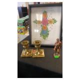 Candle sticks, little fella and a Bible verse