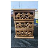 Handcrafted 3 Drawer Wooden Chest