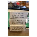 15 rounds of 12 gauge 00 buck