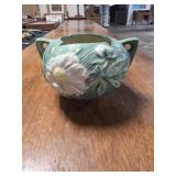 Roseville Pottery,  Peony Green Bowl model#427-4
