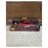 Lucky the leprechaun and 1959 Ford Angia