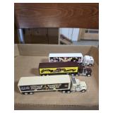 3 metal chocolate advertising semi truck and
