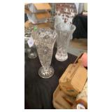 Leaded crystal vase and glass vase
