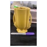 Small yellow McCoy vase and planter