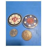 Casino chips and Tokens