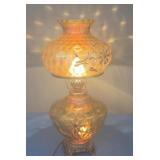 Vintage Citrine Hurricane Gone with the Wind lamp