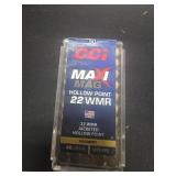 50 rounds of 22 WMR Hollow Point