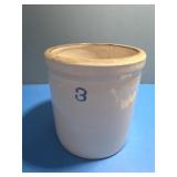 Vintage 3 gallon stoneware crock