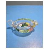 Joe saint Clair hand blown art glass ashtray