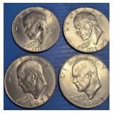 4 Eisenhower Dollars