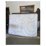 Queen size mattress, box spring and metal Frame