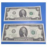2 sequence 2 dollar bills otherwise known as