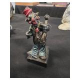Vintage handcrafted clown figurine made of coal