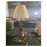 Antique hand carved angel lamp