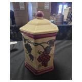 Vintage hexagon biscotti jar