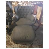 Armrest chair and foot ottoman