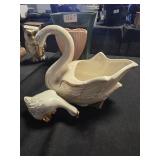 Swan planter and goose