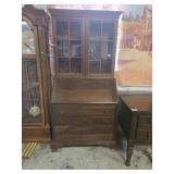Secretaries desk with bookcase display
