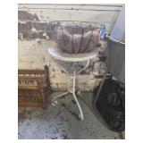 Stand with hanging basket