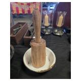 Enamel ware and wooden masher