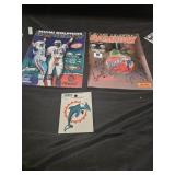 2 Autographed Miami Dolphins magazines