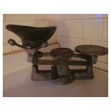 antique cast iron balance scale