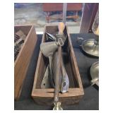 Antique wooden drawer with Antique utensils