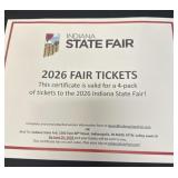 4 Pack Indiana State Fair Tickets