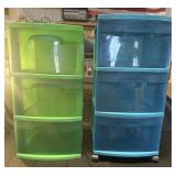 2 three drawer totes