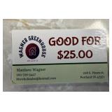 $25 Wagner Green House Card