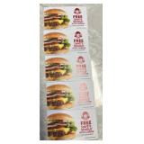 5 free Wendyï¿½s Sandwiches