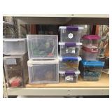 Storage totes and egg hatching bins