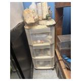 Reptile supply rolling cart tote situation
