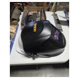 Hard hat with Hobart welding helmet