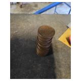 32 Canadian pennies