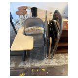 Folding desk chair