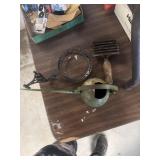 Oil lamper holder, horse air remover, watering