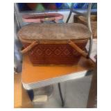 Picnic basket with blanket
