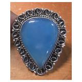 Size 8 Blue Onyx Ring