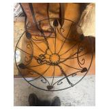 Wrought iron hanging basket