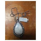 Rainbow Moon Stone Pendant Necklace