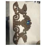 vintage-style cast iron wall pediment