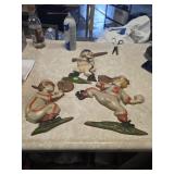 Vintage 1970s Sexton metal wall plaques